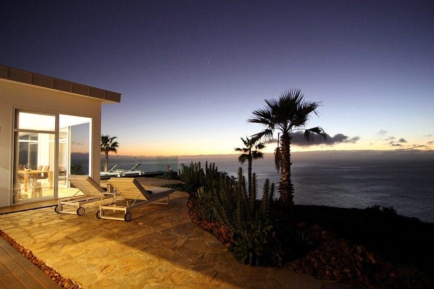 Abendstimmung, Villa Perla del Mar, Luxusvilla La Palma mit Pool