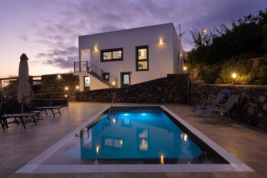 Ambiente Nocturno, Villa La Graja, Villa con Piscina Privada en Los Llanos