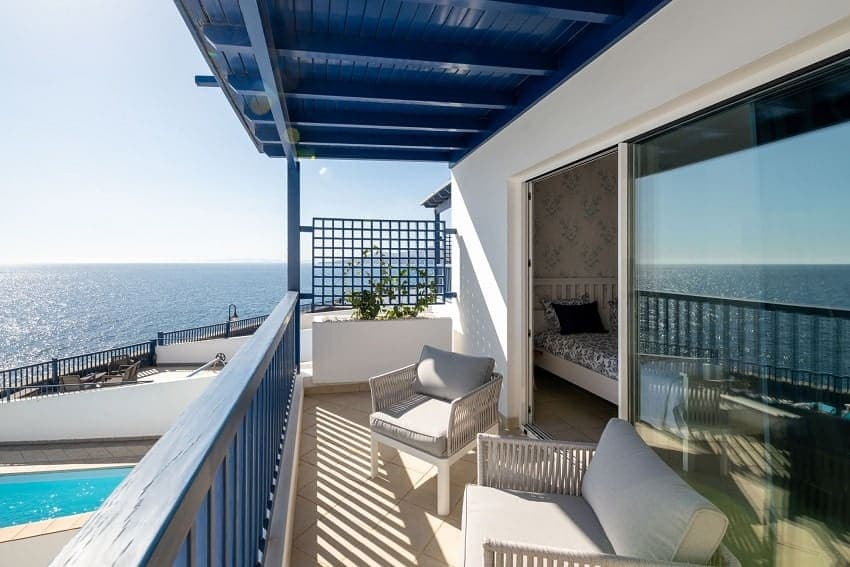 Balkon, Villa Calero Dream, Ferienhaus Lanzarote mit Pool Meerblick