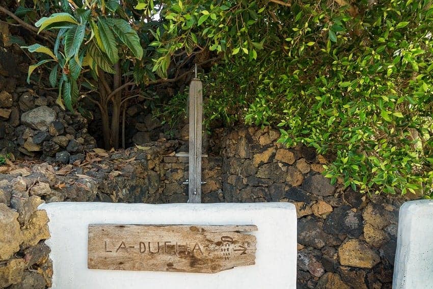 Finca Esperanza, Außendusche, Finca La Palma