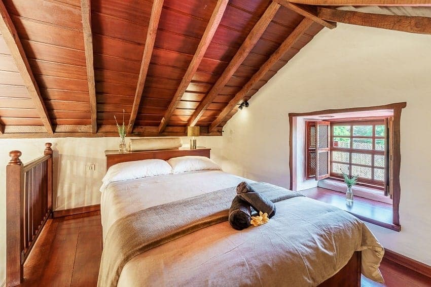 Finca Esperanza, Schlafbereich in der Galerie, Finca La Palma
