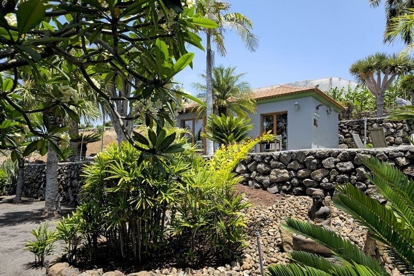 Jardín, Casa La Gorgonia, Alquiler Vacacional Tijarafe, La Palma