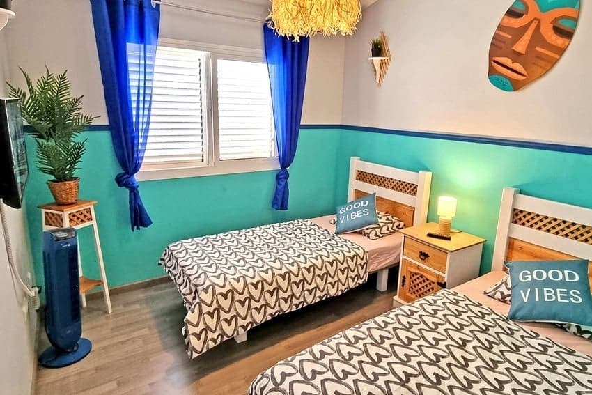 Schlafzimmer, Einzelbetten, Casa BaliMar, Fuerteventura Ferienunterkunft
