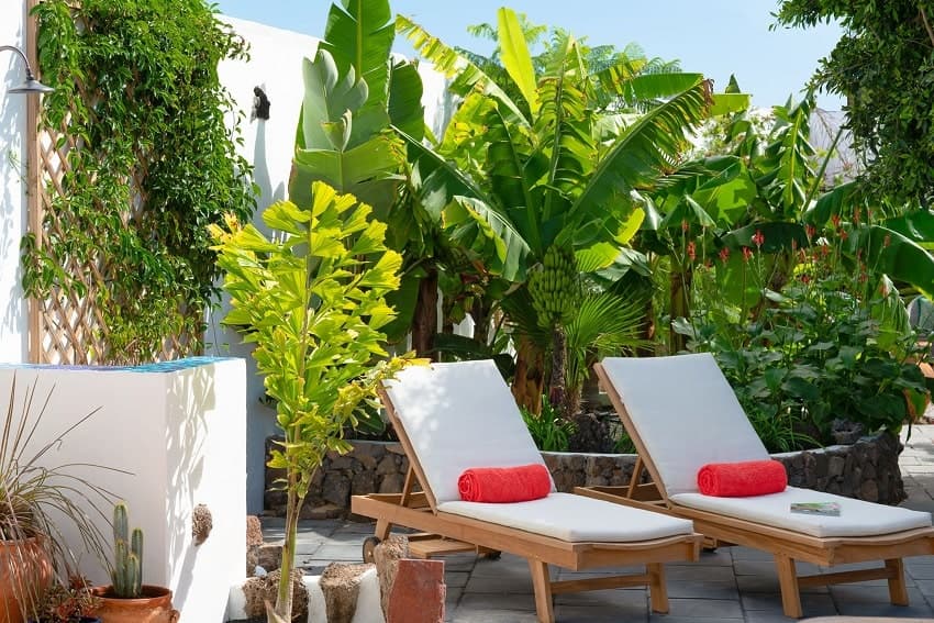 Sonnenliegen, Secret Garden Villa, Finca auf Lanzarote mieten