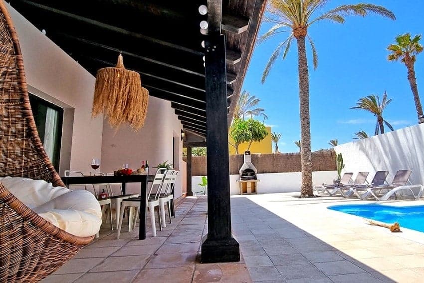 Zona Exterior con Piscina, Casa BohoPalm, Casa Vacacional Fuerteventura