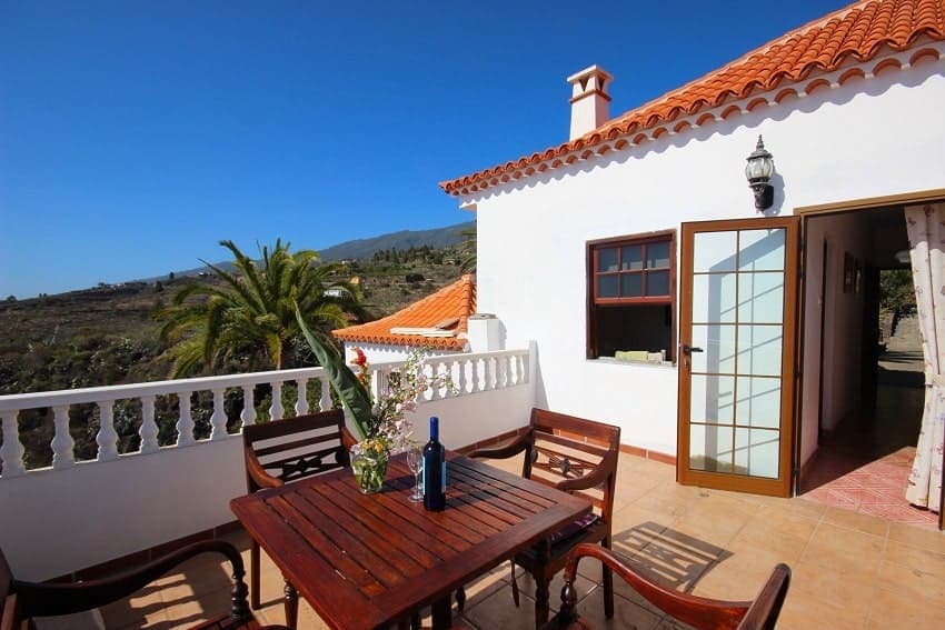 Terrasse, Finca Los Dos Patos B, Fincas La Palma mit Pool