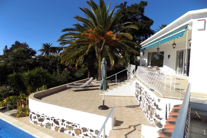 Terrasse, Casa La Palmera, Ferienhaus La Palma, Tajuya
