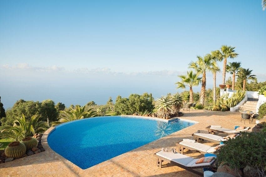 Piscina, Villa Botánico, Casa Rural con Piscina Privada Puntagorda, La Palma