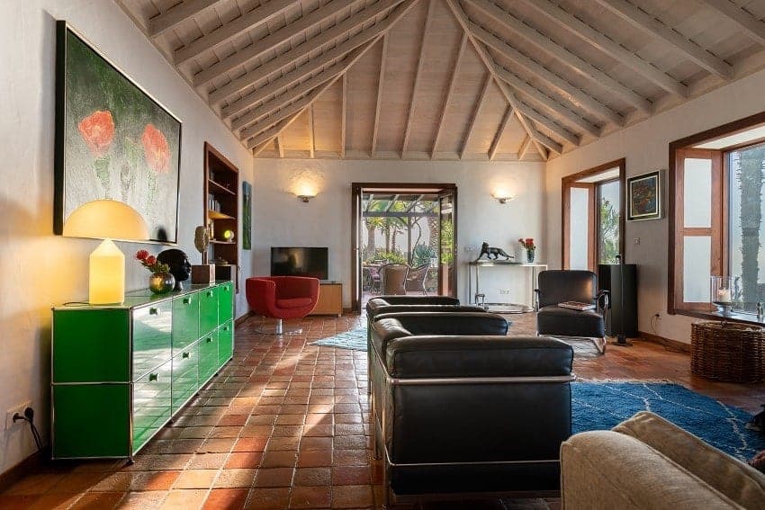 Salón, Villa Botánico, Casa Rural con Piscina Privada Puntagorda