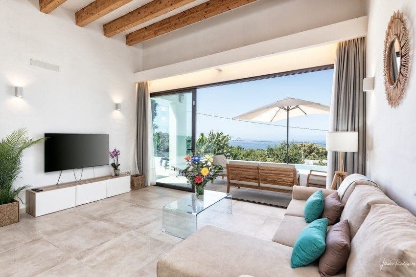Salón, Villa Marina Deluxe 2, Villa con Piscina Privada La Palma