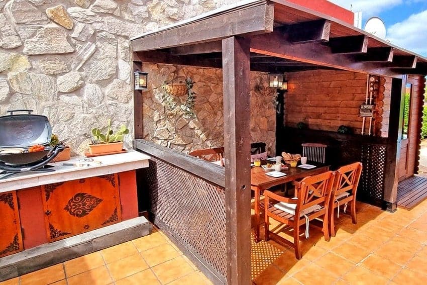 Überdachter Essbereich, Casa BaliMar, Fuerteventura Ferienunterkunft