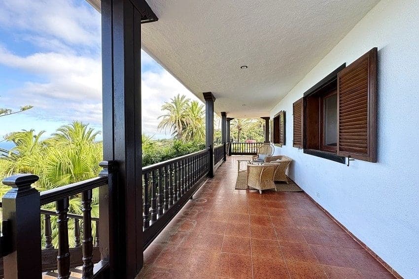 Terraza, Casa Carrillo, Casa Rural con Piscina Privada La Palma