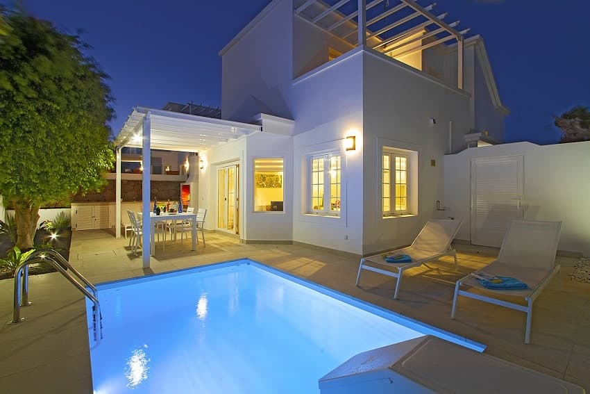 In the evening, Villa Charlana, Villa Rental Lanzarote