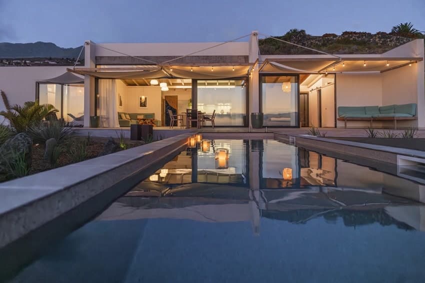 Abendstimmung, Villa SkyView, Villa La Punta mit Pool, La Palma