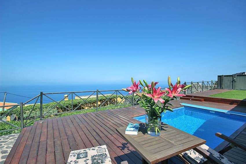 Terrasse am Pool, Casa La Caldera, Ferienhaus Fuencaliente mit Pool