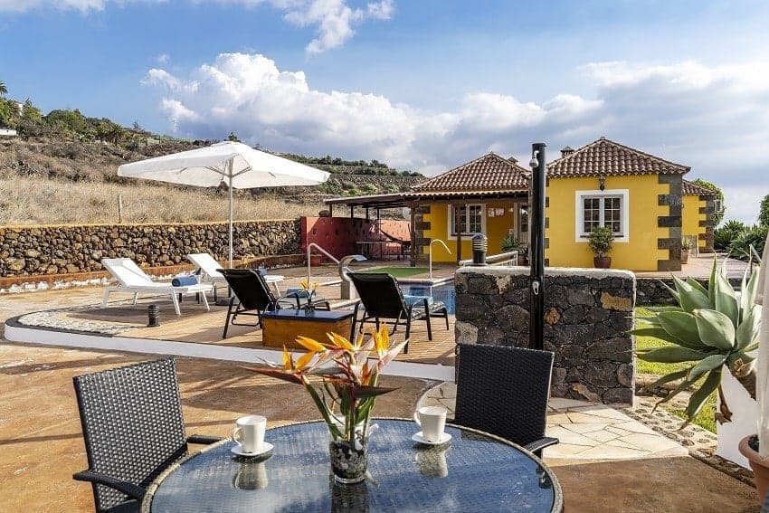 Zona Exterior, Villa Tojayma, Casa Rural con Piscina Privada Tijarafe, La Palma