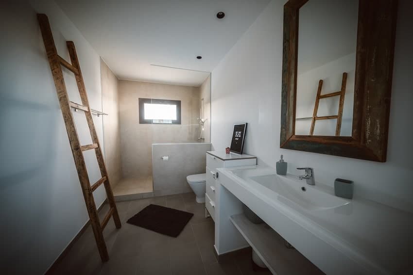 Baño, Casa Los Lajares, Villa Lajares con Piscina Privada