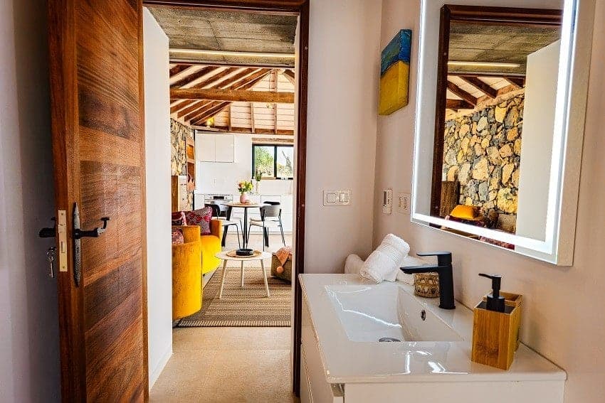 Bad, Casa de Ensueño, Ferienhaus Tijarafe, La Palma