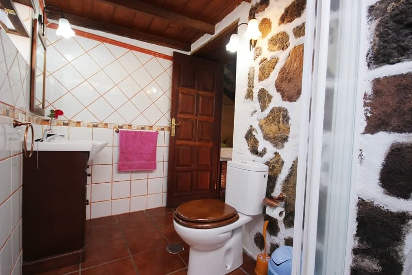 Bad, Finca Cuatro Pinos, Finca Urlaub La Palma