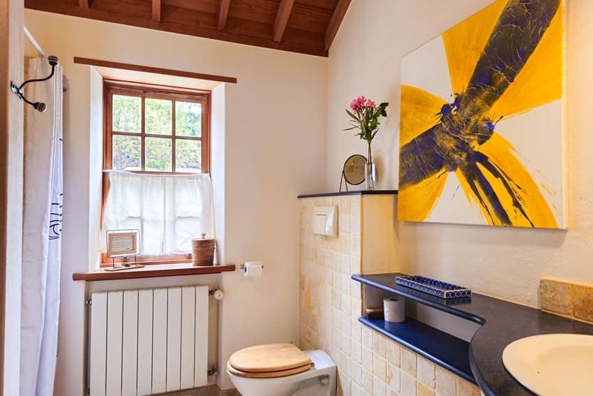 Bad, Villa Miramatos, Ferienhaus mit Pool Puntagorda
