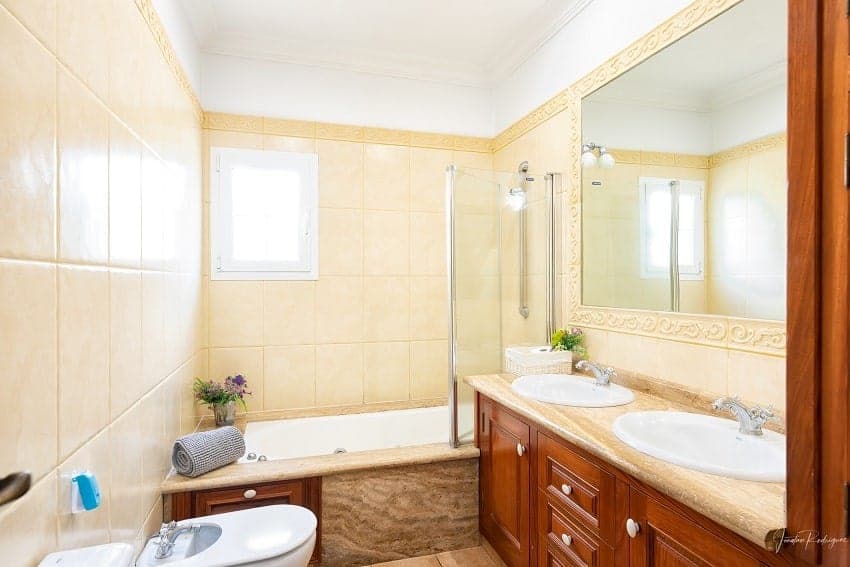 Badezimmer, Villa Tajuya, La Palma Ferienhaus Pool