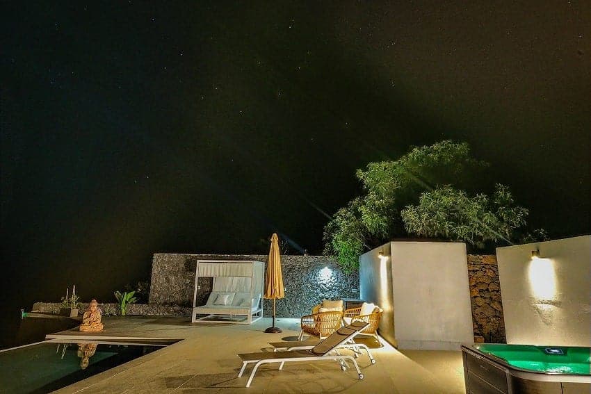 Bei Nacht, Casa de Ensueño, Luxus Ferienhaus La Palma