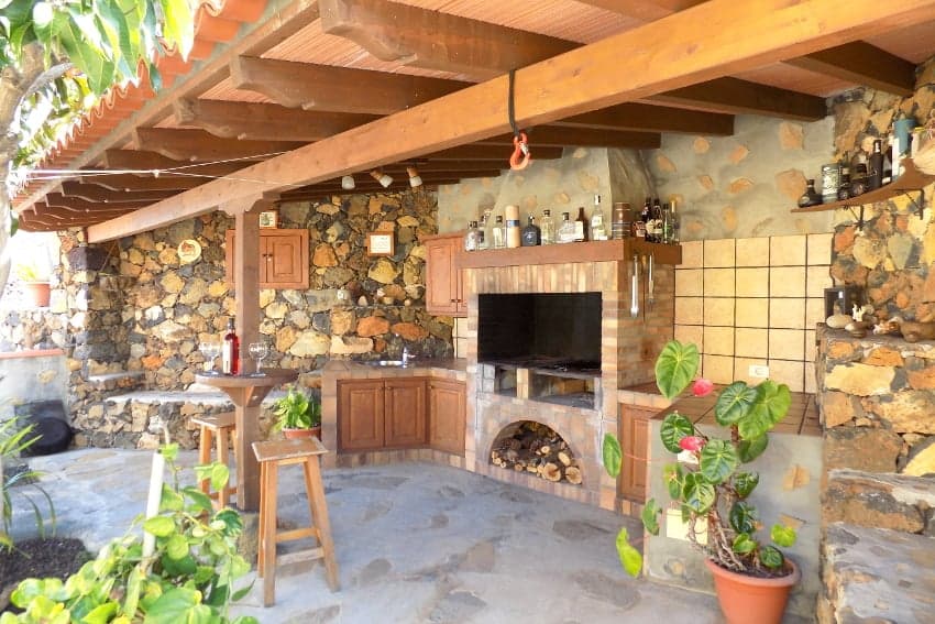 Barbecue Area, Casa La Hoya, Holiday House Tijarafe, La Palma
