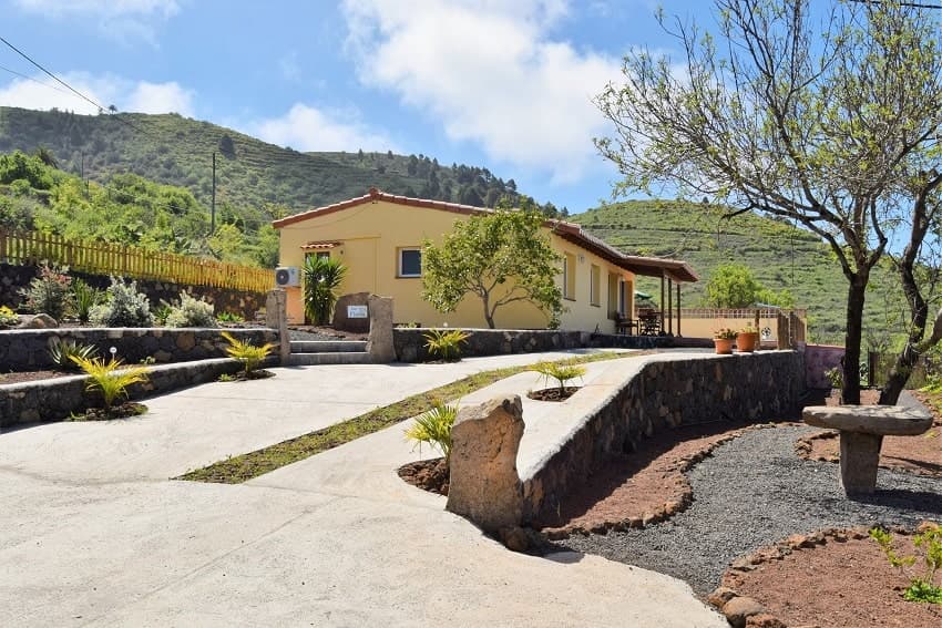 Eingang, Casa Florita, Günstiges Ferienhaus La Palma mit Pool