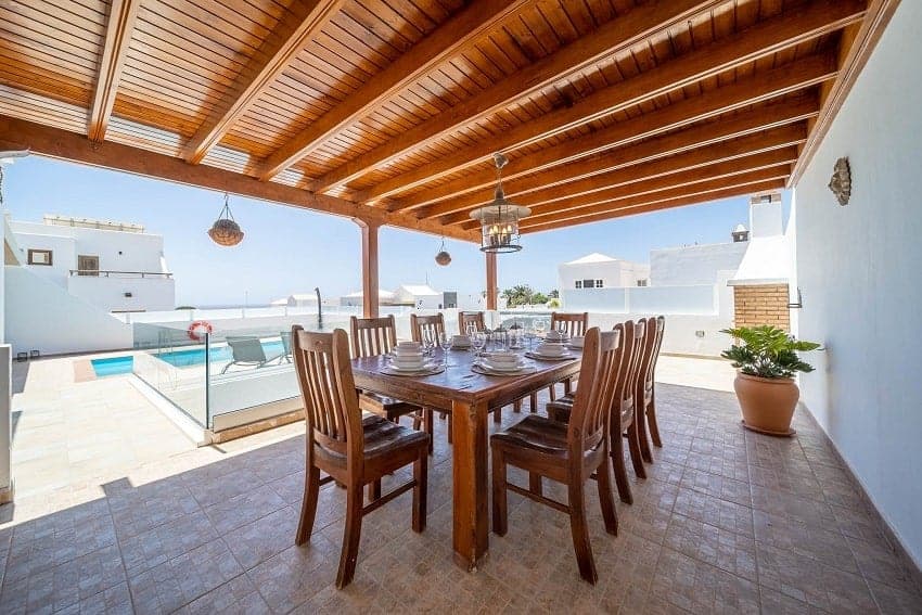 Essbereich, Villa Cartamar, Ferienhaus Puerto del Carmen