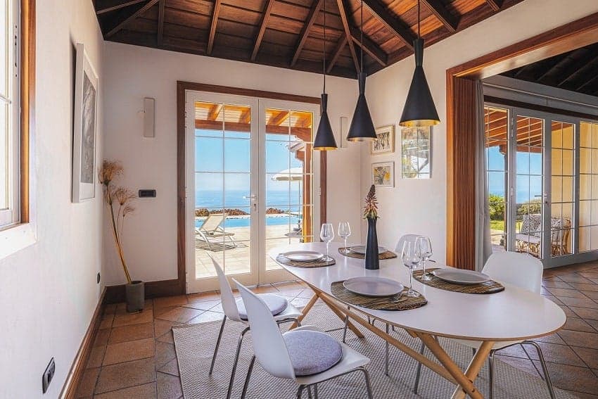 Essbereich, Villa Vista Reina, Ferienhaus La Palma Tijarafe