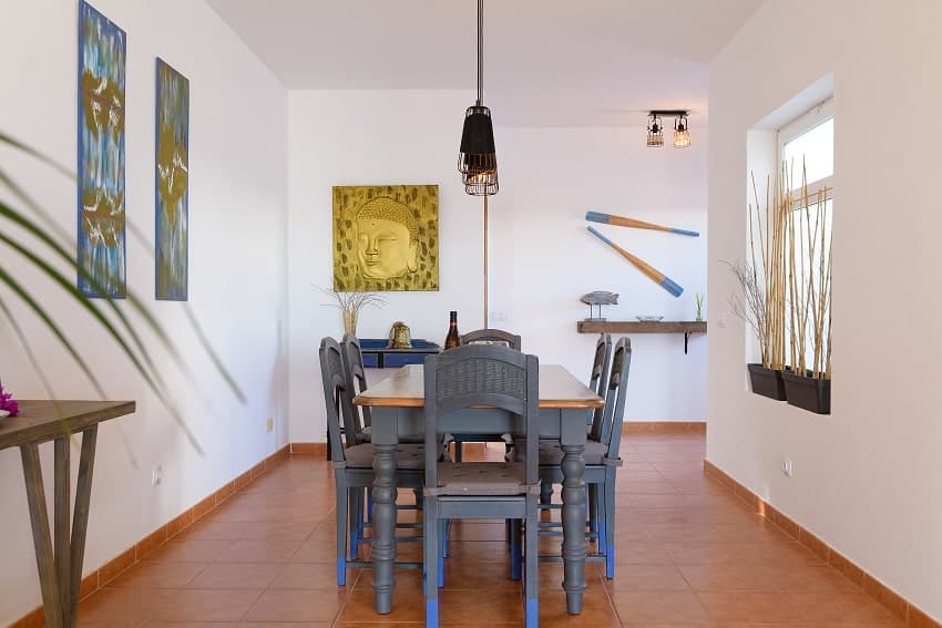 Mesa de Comedor, Casa Vista Mar, Villa Playa Blanca con Piscina