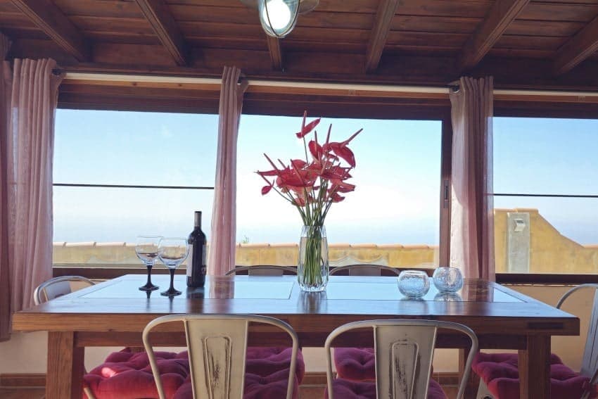 Esstisch, Finca Evamar, Ferienhaus Tijarafe