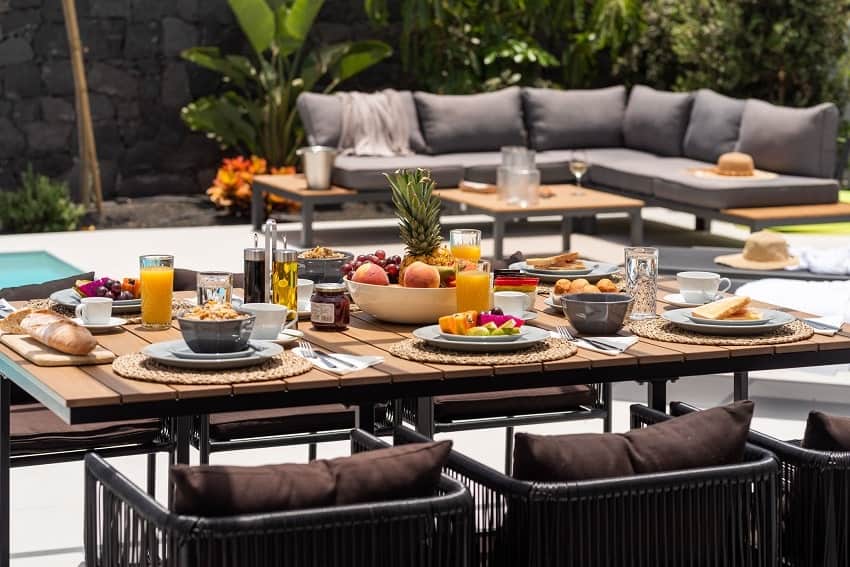 Esstisch, Villa Sunrise B, Luxus Ferienhaus Lanzarote