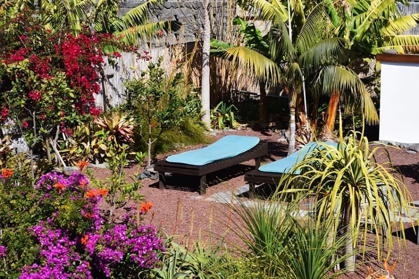 Jardín, Casa Vista Caldera, Alquiler Vacacional con Piscina La Palma