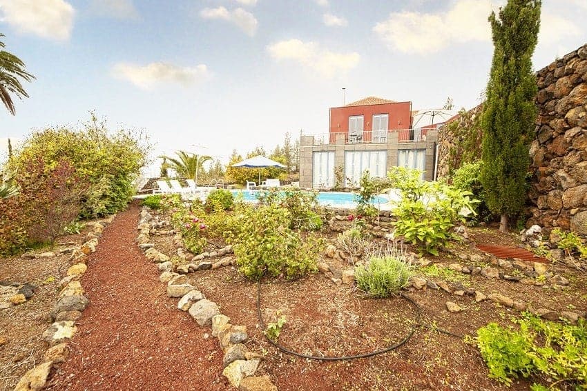 Garden, Villa Alegranza, Villa with Heated Pool La Palma