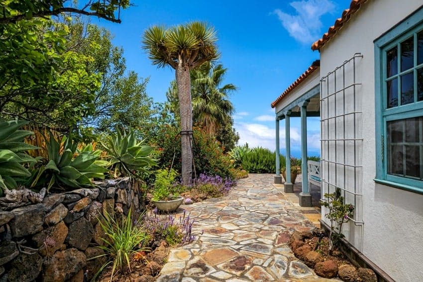 Garten, Villa Miramatos, Ferienhaus mit Pool Puntagorda, La Palma