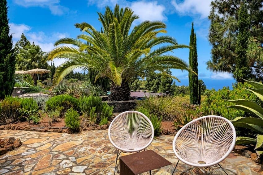 Garten, Villa Miramatos, Ferienhaus mit Pool Puntagorda