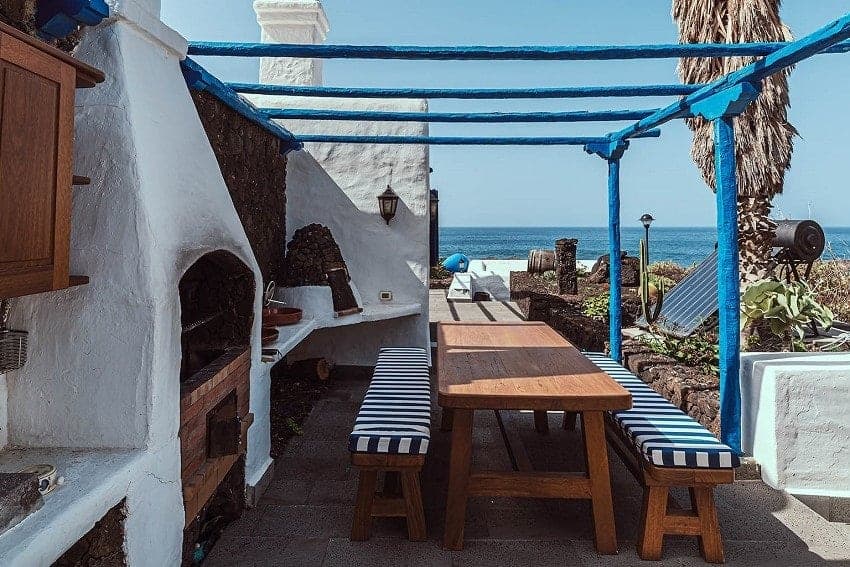Barbacoa, Villa Manrique, Alojamiento en El Hierro con Piscina