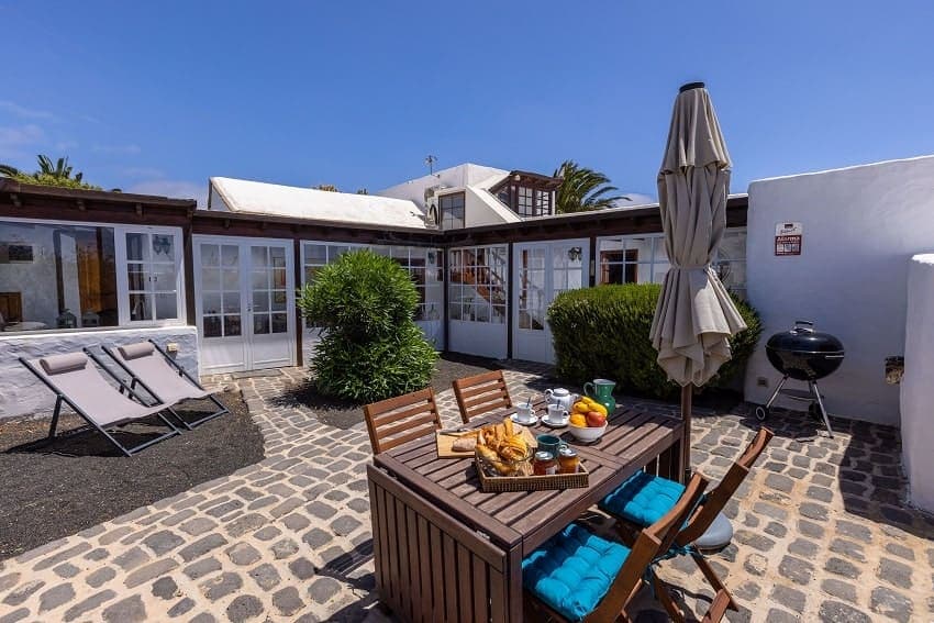 Innenhof, Casa El Barranco, Ferienhaus Lanzarote, Kanaren