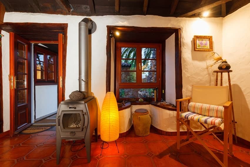 Kamin, Casa Las Tortugas, El Paso Ferienhaus mieten