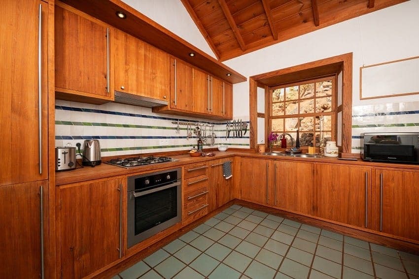 Cocina, Alpalma Casa y Jardín, Casa Rural con Piscina Puntagorda