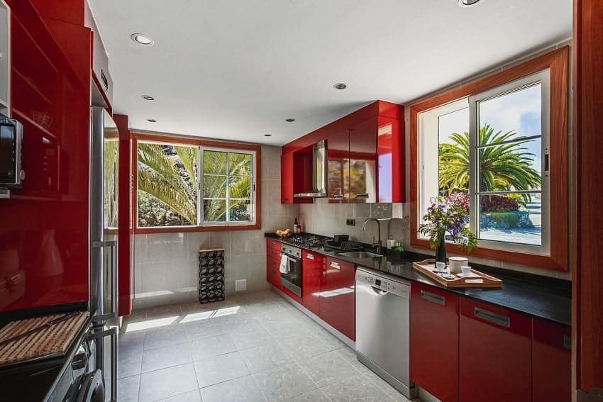 Küche, Villa Vista Reina, Ferienhaus La Palma Tijarafe