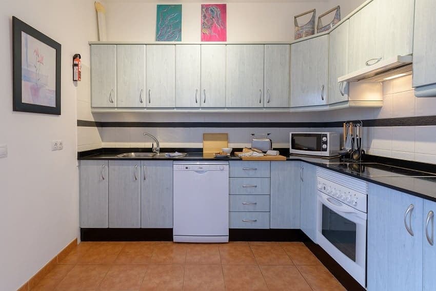 Cocina, Casa Vista Mar, Villa Playa Blanca con Piscina