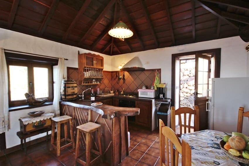 Küche, Finca Cuatro Pinos, Finca Urlaub La Palma