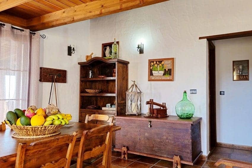 Küche, Finca Evamar, Ferienhaus Tijarafe, La Palma