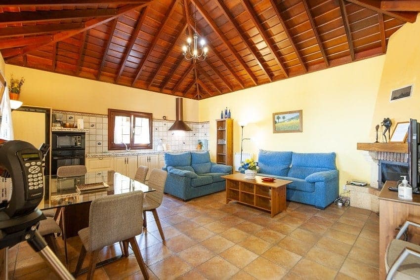 Cocina, Salón, Casa Van de Walle, Alquiler Casa Rural La Palma