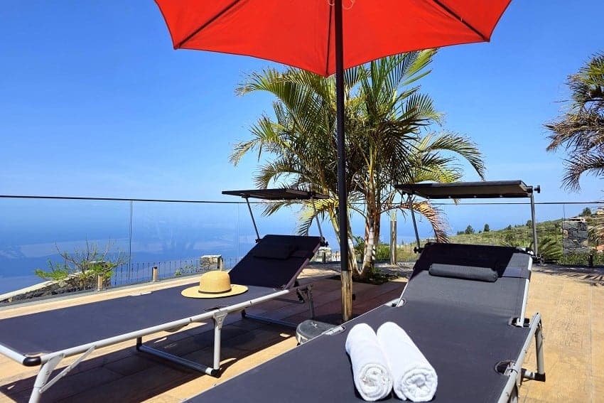 Sunbeds, Casa Mica, Holiday Rental La Palma