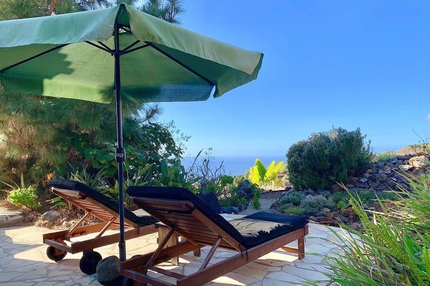 Sunbeds, Villa Tigotan, Villa Rental La Palma Canary Islands