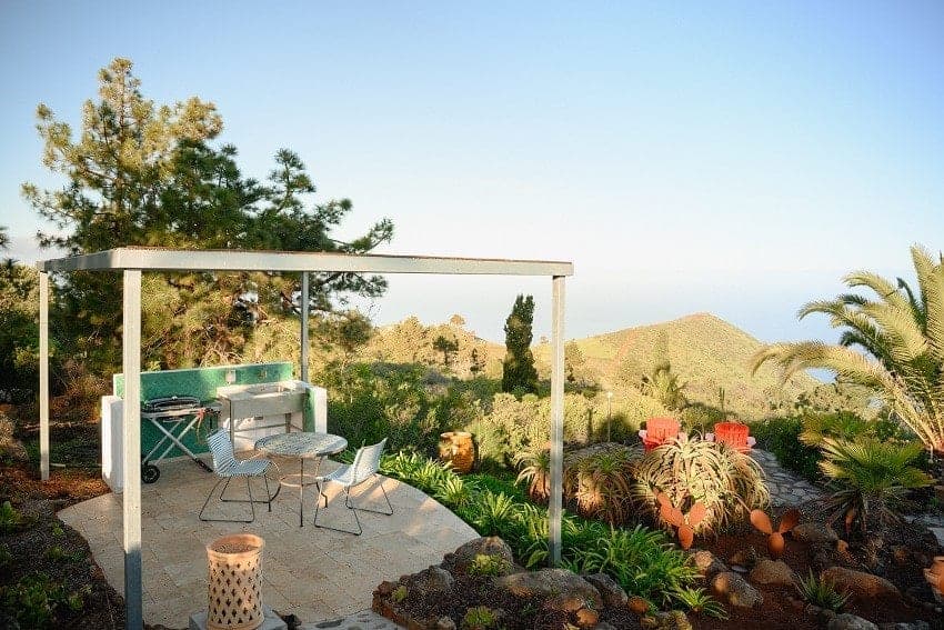 Villa Miramar, Grillbereich, Ferienhaus La Palma Puntagorda