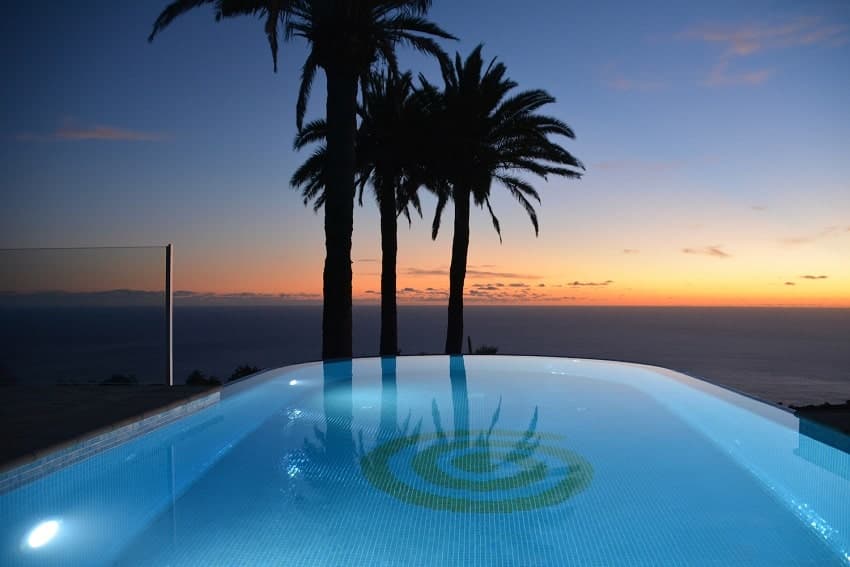 Piscina, Casa Caracol, Casa Rural en La Palma Canarias
